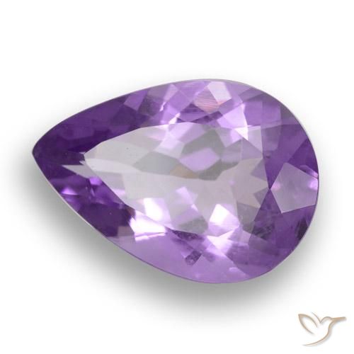 Ametista Viola scuro naturale da 4.34 ct, Forma a pera, VVS-VS