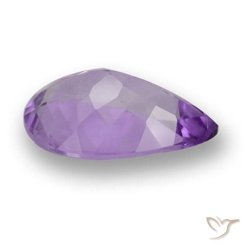 Ametista Viola scuro naturale da 4.34 ct, Forma a pera, VVS-VS
