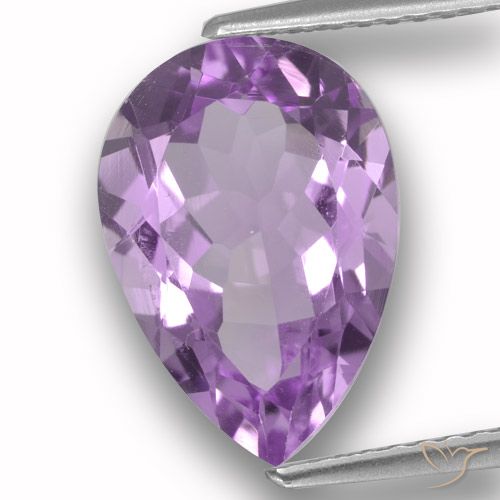 3.72ct Naturale Viola rosa medio Ametista, Forma a pera, VVS-VS