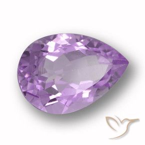Ametista Viola rosa medio naturale da 3.72 ct, Forma a pera, VVS-VS