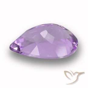 Ametista Viola rosa medio naturale da 3.72 ct, Forma a pera, VVS-VS