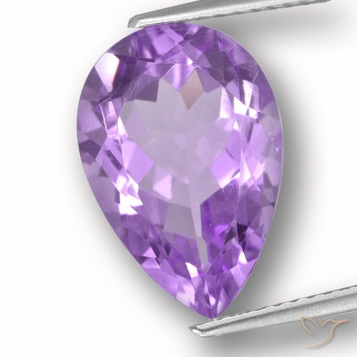 5.86ct Naturale violaceo Ametista, Forma a pera, VVS-VS