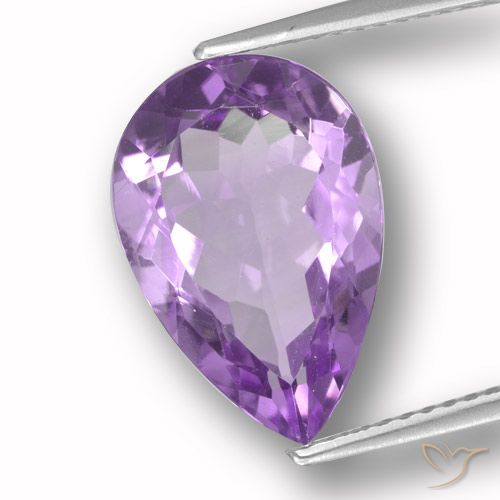 4.91ct Naturale Viola scuro Ametista, Forma a pera, VVS-VS