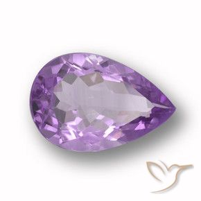 Ametista Viola scuro naturale da 4.91 ct, Forma a pera, VVS-VS