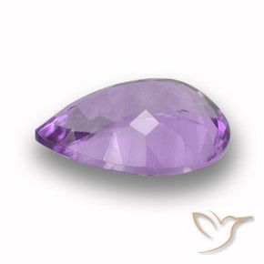 Ametista Viola scuro naturale da 4.91 ct, Forma a pera, VVS-VS