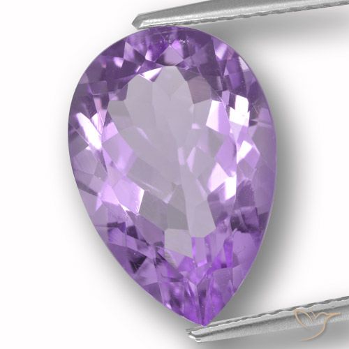 5.32ct Naturale Viola scuro Ametista, Forma a pera, VVS-VS