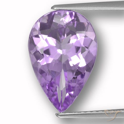 4.55ct Naturale Viola medio Ametista, Forma a pera, VVS