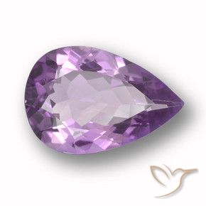 Ametista Viola chiaro-medio naturale da 3.94 ct, Forma a pera, VVS