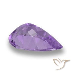 Ametista Viola medio naturale da 2.84 ct, Forma a pera, VVS-VS