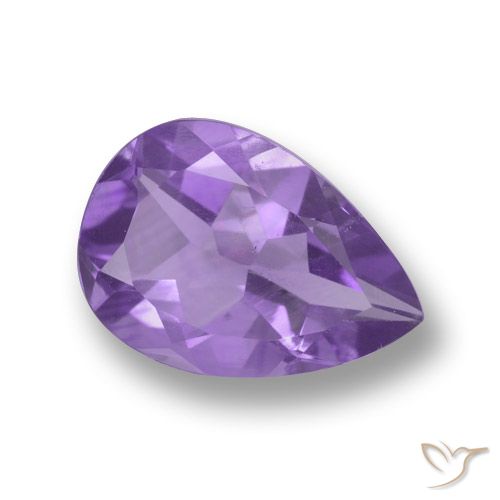 3.13ct Naturale Viola medio Ametista, Forma a pera, VVS-VS