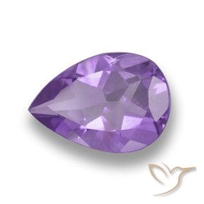 Ametista Viola medio naturale da 3.13 ct, Forma a pera, VVS-VS