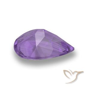 Ametista Viola medio naturale da 3.13 ct, Forma a pera, VVS-VS
