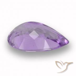 Ametista Viola medio naturale da 4.87 ct, Forma a pera, VVS-VS