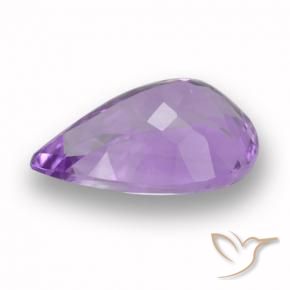 Ametista Viola medio naturale da 4.63 ct, Forma a pera, VVS-VS