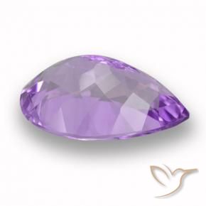 Ametista Viola tendente al rosa naturale da 5.18 ct, Forma a pera, VVS-VS