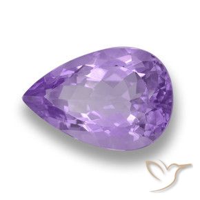 Ametista Viola medio naturale da 5.85 ct, Forma a pera, VVS-VS
