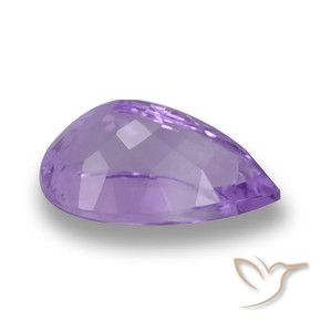 Ametista Viola medio naturale da 5.85 ct, Forma a pera, VVS-VS