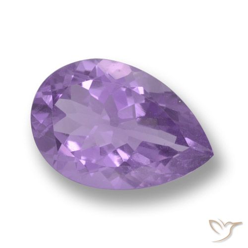 5.30ct Naturale Viola medio Ametista, Forma a pera, VS