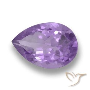 Ametista Viola medio naturale da 5.30 ct, Forma a pera, VS