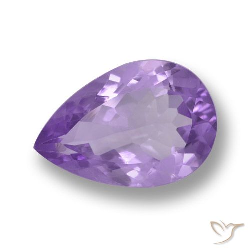 4.96ct Naturale Viola medio Ametista, Forma a pera, VVS-VS