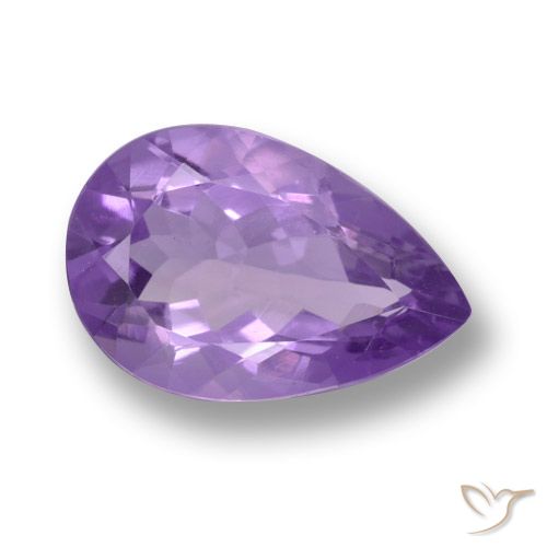 4.49ct Naturale Viola medio Ametista, Forma a pera, VVS-VS