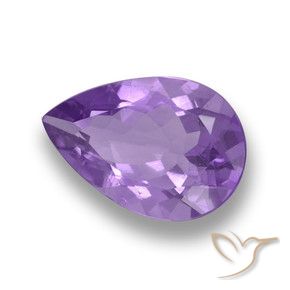 Ametista Viola medio naturale da 4.49 ct, Forma a pera, VVS-VS