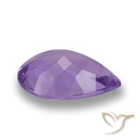 Ametista Viola medio naturale da 4.49 ct, Forma a pera, VVS-VS