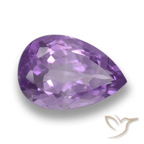 Ametista Viola violaceo intenso naturale da 6.26 ct, Forma a pera, VS