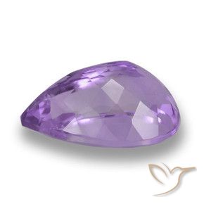 Ametista Viola violaceo intenso naturale da 6.26 ct, Forma a pera, VS