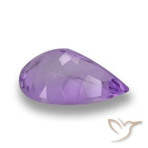 Ametista Viola tendente al rosa naturale da 4.94 ct, Forma a pera, VVS