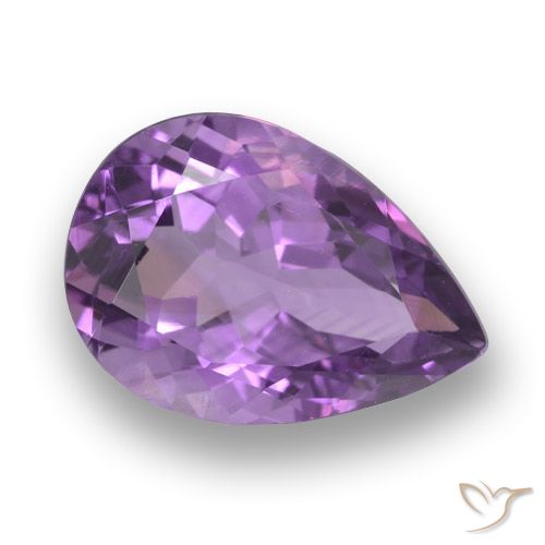 3.88ct Naturale Viola violaceo intenso Ametista, Forma a pera, VVS-VS