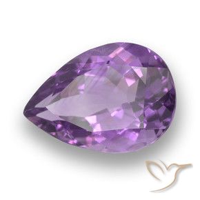 Ametista Viola violaceo intenso naturale da 3.88 ct, Forma a pera, VVS-VS
