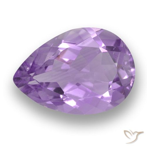 Ametista Viola medio naturale da 3.29 ct, Forma a pera, VVS
