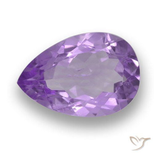 3.74ct Naturale Viola medio Ametista, Forma a pera, VS