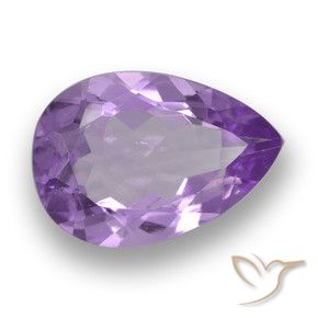 Ametista Viola medio naturale da 3.74 ct, Forma a pera, VS
