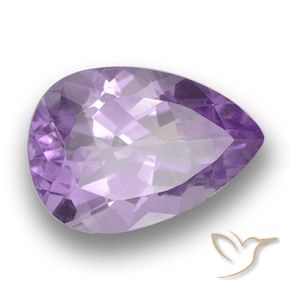 Ametista Viola medio naturale da 3.59 ct, Forma a pera, VS