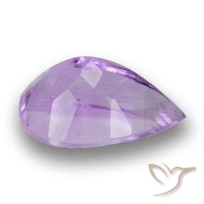Ametista Viola medio naturale da 3.82 ct, Forma a pera, VS