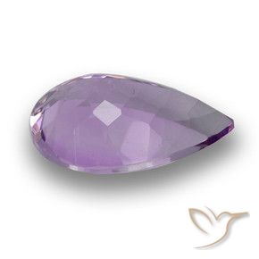 Ametista Viola medio naturale da 2.98 ct, Forma a pera, VS