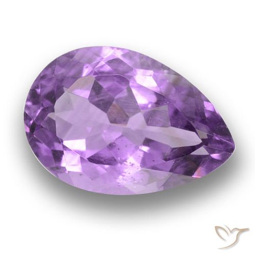 3.92ct Naturale Viola-Rosa Medio Ametista, Forma a pera, VS