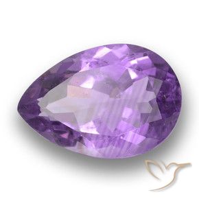 Ametista Viola-Rosa Medio naturale da 3.92 ct, Forma a pera, VS