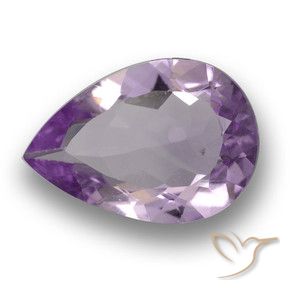 Ametista Viola medio naturale da 2.74 ct, Forma a pera, VS