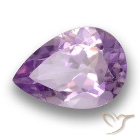 Ametista Viola tendente al rosa naturale da 3.45 ct, Forma a pera, VS