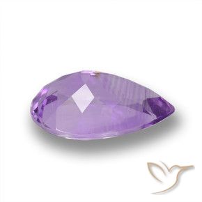 Ametista Iris Violetta naturale da 3.41 ct, Forma a pera, VVS