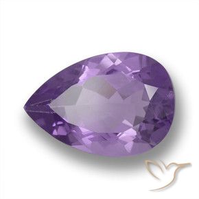 Ametista Viola scuro naturale da 3.47 ct, Forma a pera, VVS