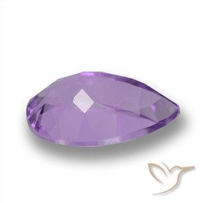 Ametista Viola scuro naturale da 3.47 ct, Forma a pera, VVS
