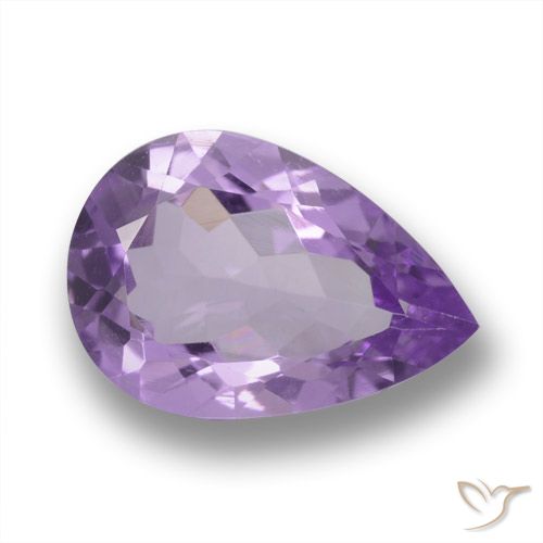 3.48ct Naturale Viola medio Ametista, Forma a pera, VVS