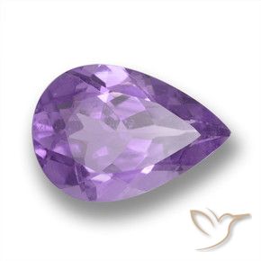 Ametista Viola scuro naturale da 3.54 ct, Forma a pera, VVS