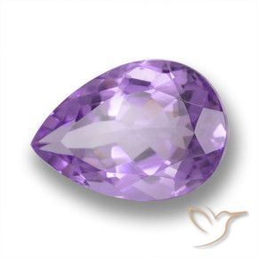 Ametista Viola scuro naturale da 4.18 ct, Forma a pera, VVS