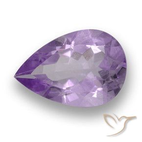 Ametista Viola medio naturale da 2.93 ct, Forma a pera, VS