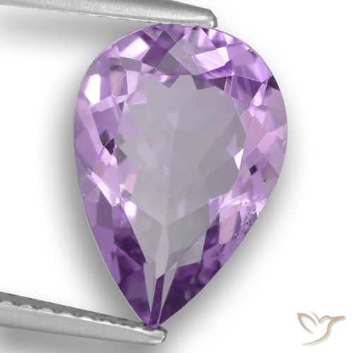 2.84ct Naturale Viola medio Ametista, Forma a pera, VS